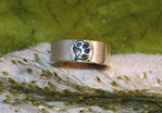 Tierschmuck-Ring in 925/Silber, Motiv "Hundepfote"