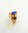 Goldschmiede-Ring in 585/ Gelbgold mit einem Opal