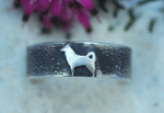 Tierschmuck-Ring , Motiv Islandhund in 925/Silber