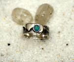 Ring in 925/Silber mit einem rd. Opal ( Dublette )