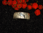 Tierschmuck-Ring in 925/Silber , Motiv Barockpferd