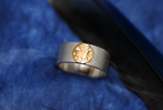 Tierschmuck-Ring in 925/Silber und 585/Gelbgold Motiv Sonnenreiter
