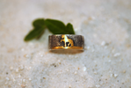 Tierschmuck – Ring in 925/Silber und 585/Gelbgold ,“ Motiv Barockpferd“