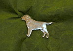 Pin-Hund in 925/Silber , Motiv Labrador Retriever