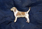 Tierschmuck-Pin in 925/Silber , Motiv Beagle