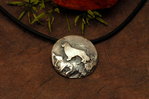 Tierschmuck-Anhänger in 925/Silber, Motiv "Australien-Shepherd"