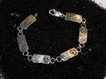 Hundeschmuck-Armband in 925/Silber, Motiv "Pfoten"