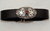 Armband in Leder mit einem Schmuckteil aus 925/Silber und einem roten Granaten